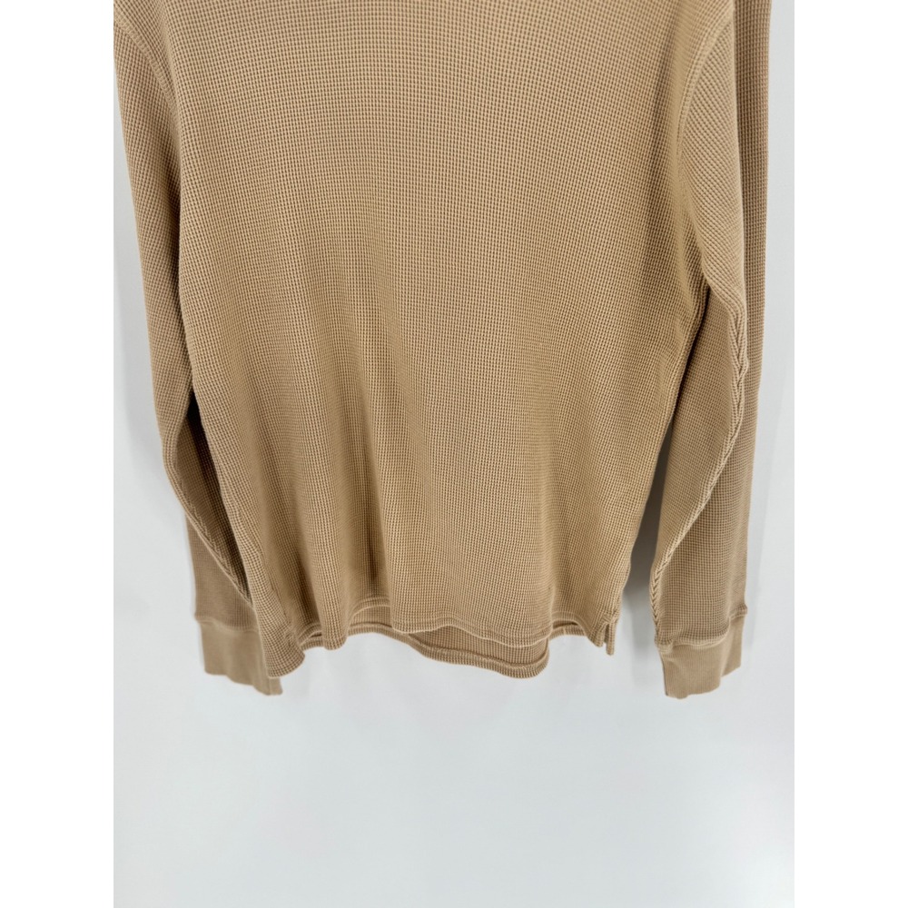 Pact Hoodie Mens Small Tan Waffle Knit Hoodie Organic Cotton - Picture 6 of 10